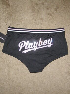 NEW size L Playboy black Boyshorts